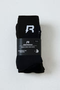 Reprimo 3-Pack Tread Socks 'Black' — UK5-UK8 — Front View