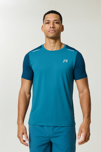 Reprimo Flight T-Shirt 'Lake Blue Teal' — XS — Front View