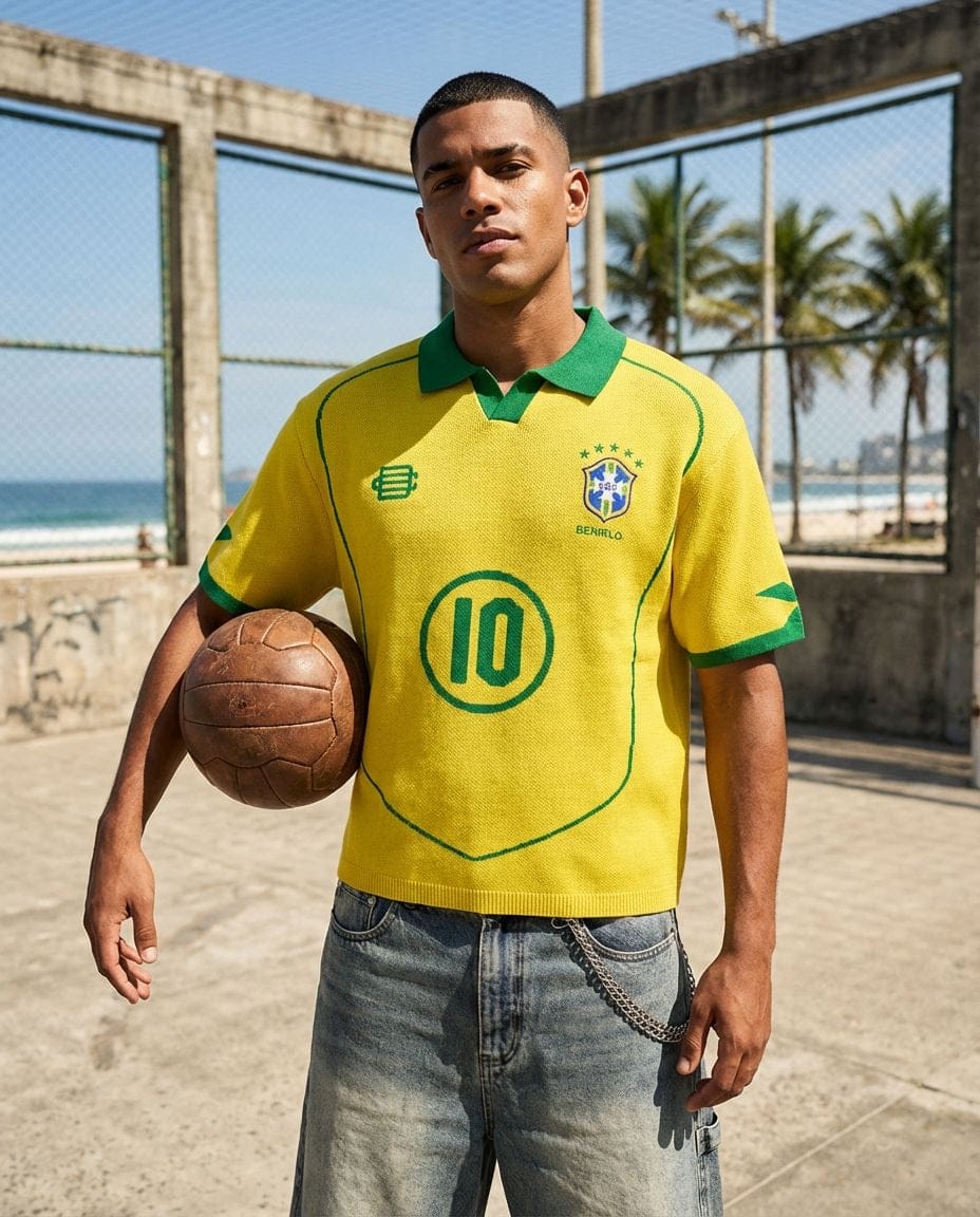 Benir Clothing 04 dinho inspired knit Jersey - Yellow — XS — Alternate View 7
