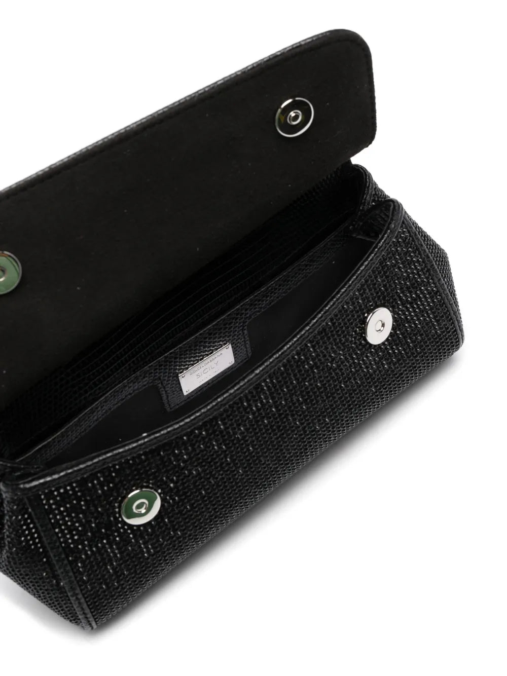 Dolce Gabbana Small Sicily Rhinestone Embellished Shoulder Bag — Same as shown — Size One Size — Lifestyle View