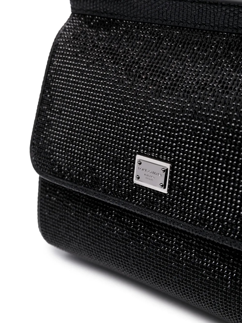 Dolce Gabbana Small Sicily Rhinestone Shoulder Bag — Same as shown — Size One Size — Detail View