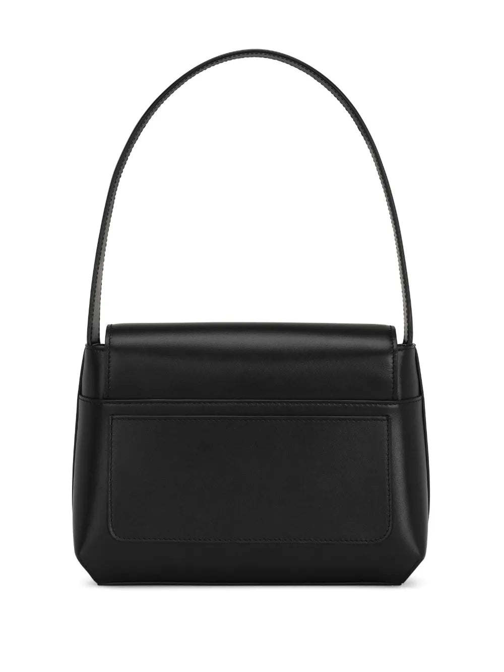 Dolce Gabbana Logo Embossed Leather Shoulder Bag — Same as shown — Size One Size — Back View