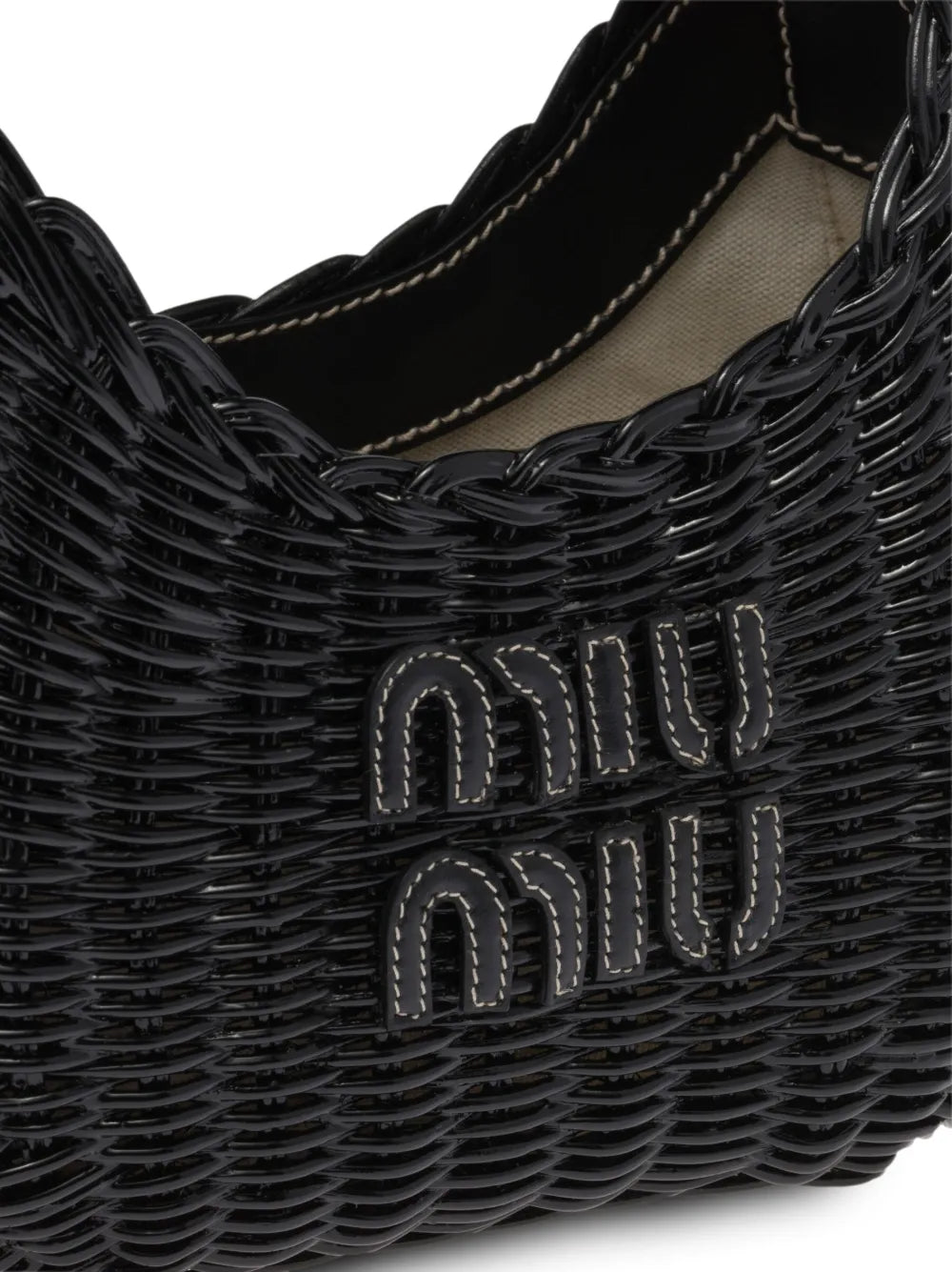 Miu Miu Mini Wander Wicker Shoulder Bag — Same as shown — Size One Size — Lifestyle View