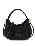 Miu Miu Mini Wander Wicker Shoulder Bag — Same as shown — Size One Size — Front View