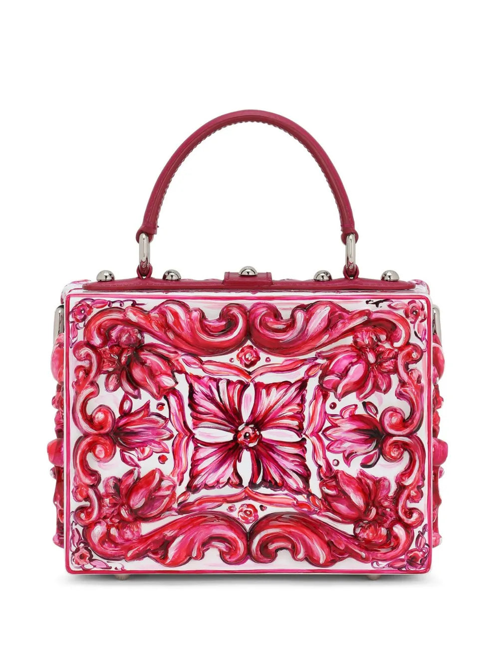 Dolce Gabbana Dolce Box Majolica Print Shoulder Bag — Same as shown — Size One Size — Back View