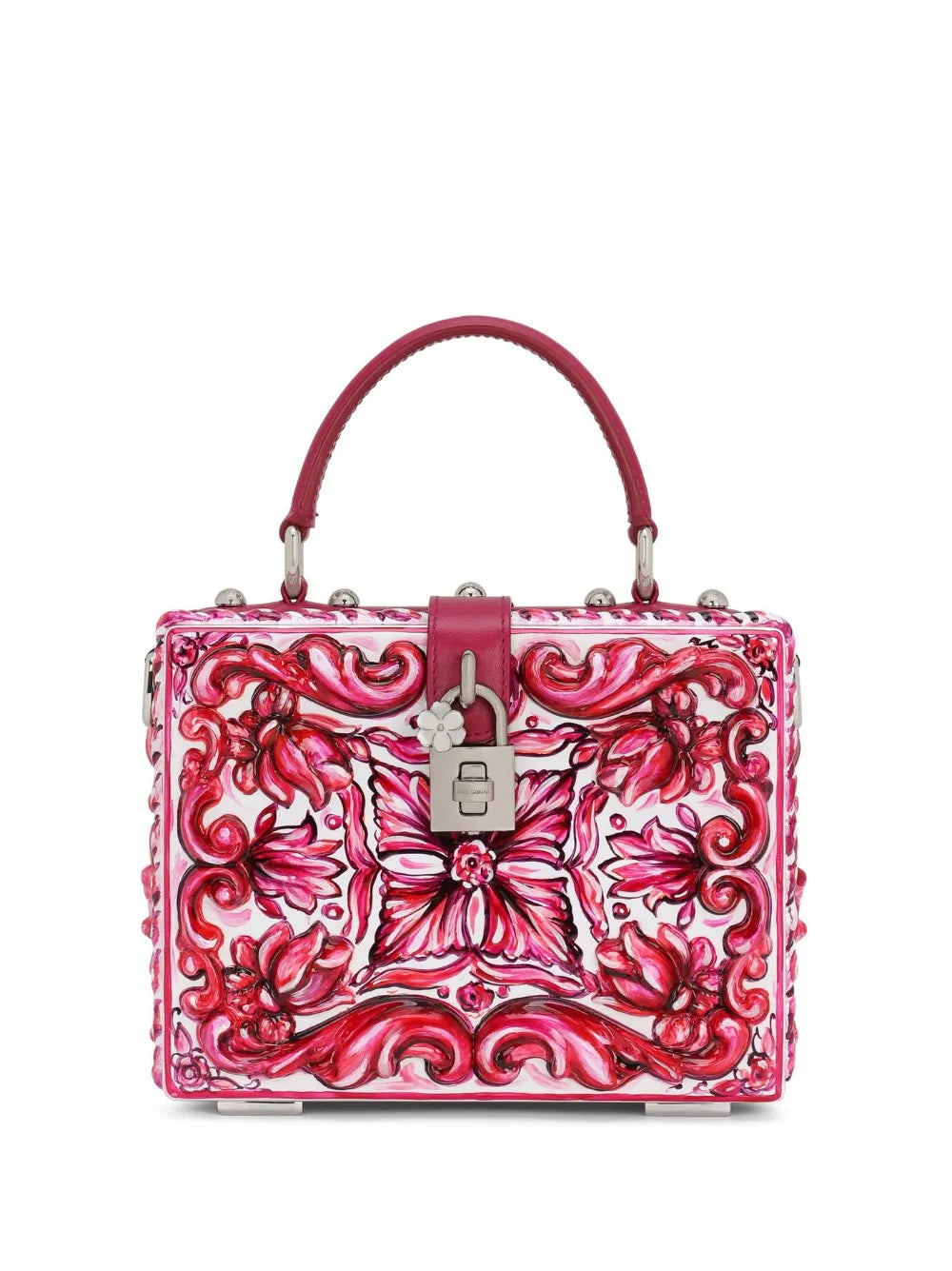 Dolce Gabbana Dolce Box Majolica Print Shoulder Bag — Same as shown — Size One Size — Front View