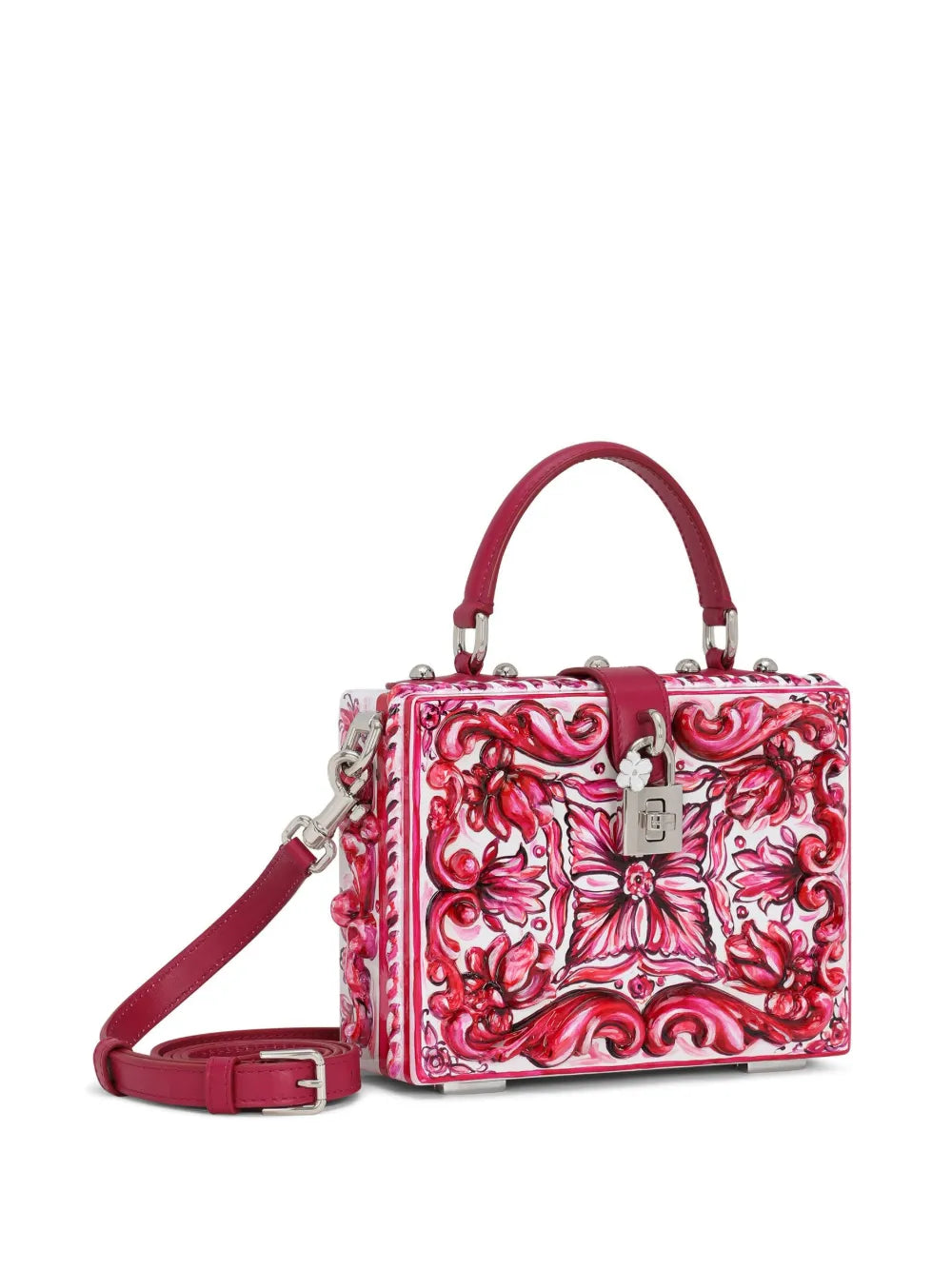 Dolce Gabbana Dolce Box Majolica Print Shoulder Bag — Same as shown — Size One Size — Top View