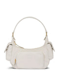 Miu Miu Logo Embossed Leather Shoulder Bag — Same as shown — Size One Size — Front View