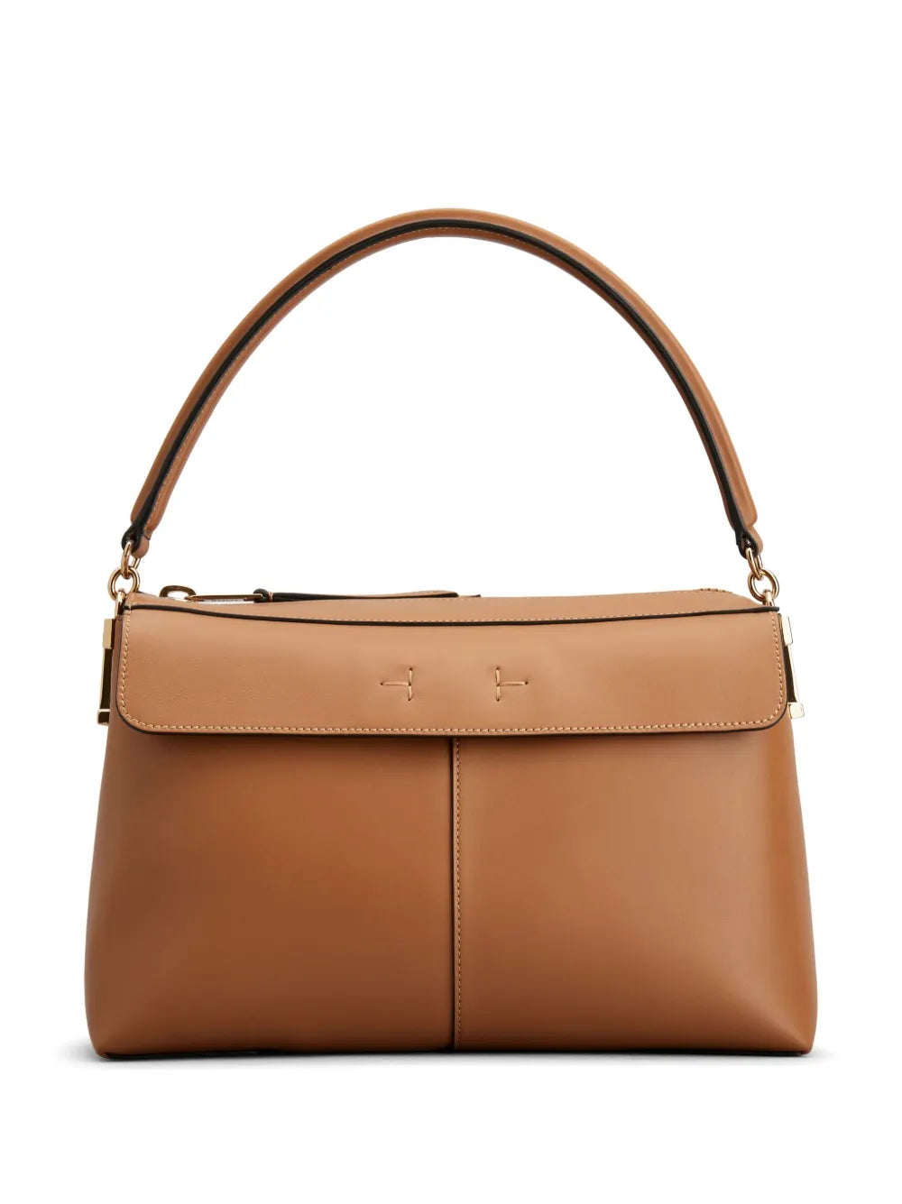 Tods Small T Case Boston Leather Shoulder Bag — Same as shown — Size One Size — Front View
