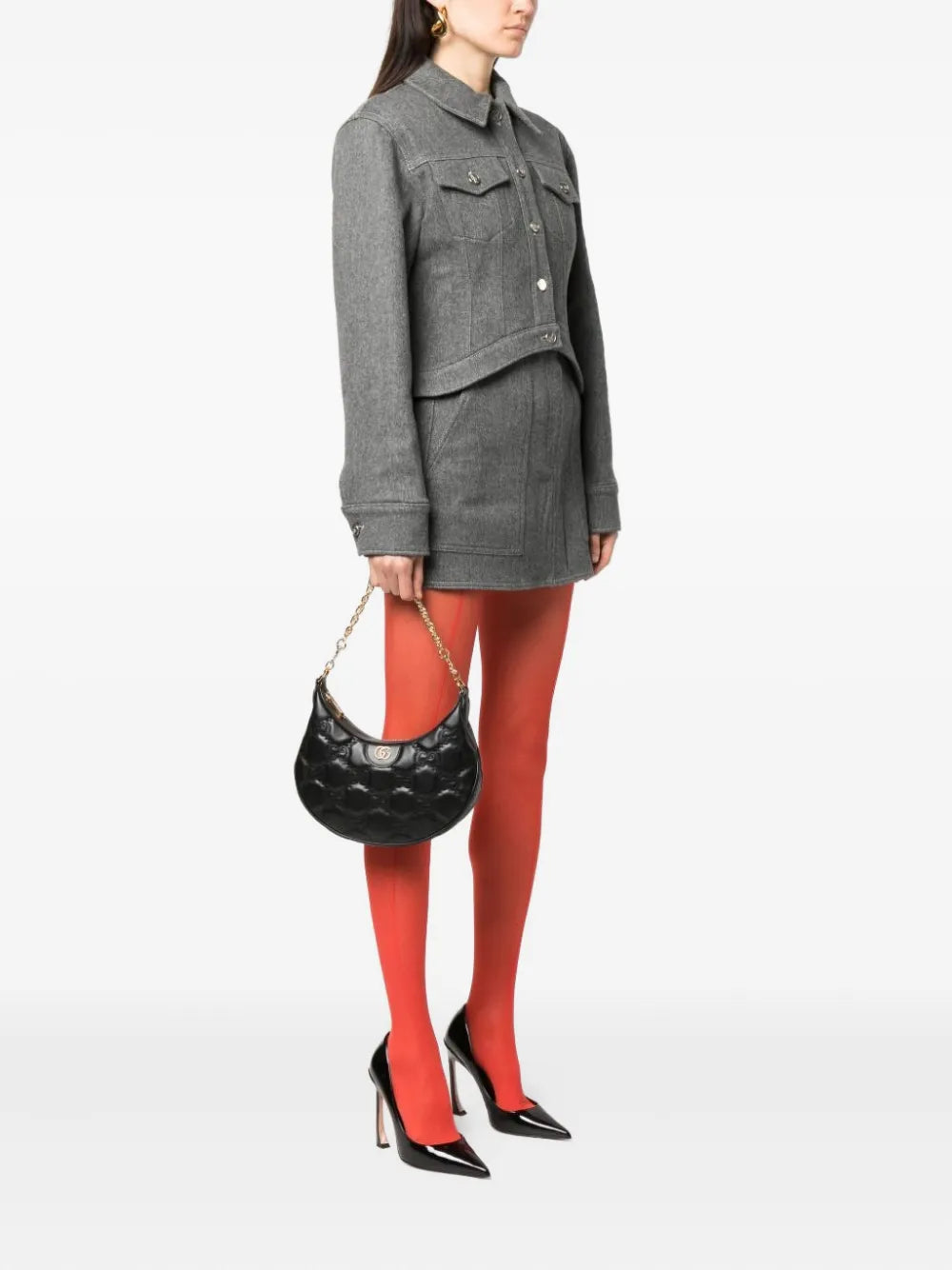 Gucci Small Gg Matelasse Shoulder Bag — Same as shown — Size One Size — Side View