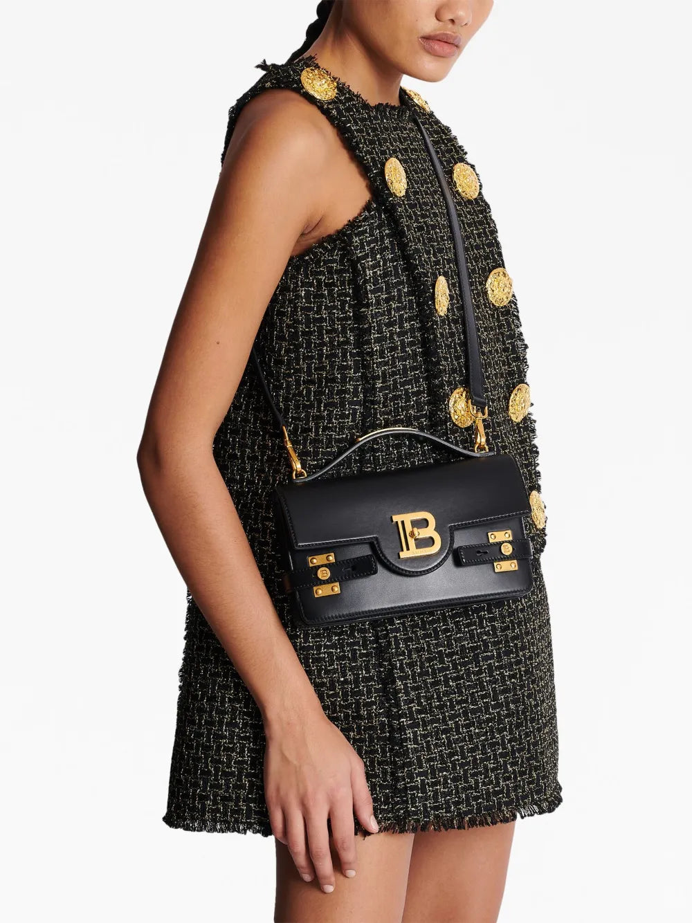 Balmain B Buzz 24 Shoulder Bag — Same as shown — Size One Size — Back View