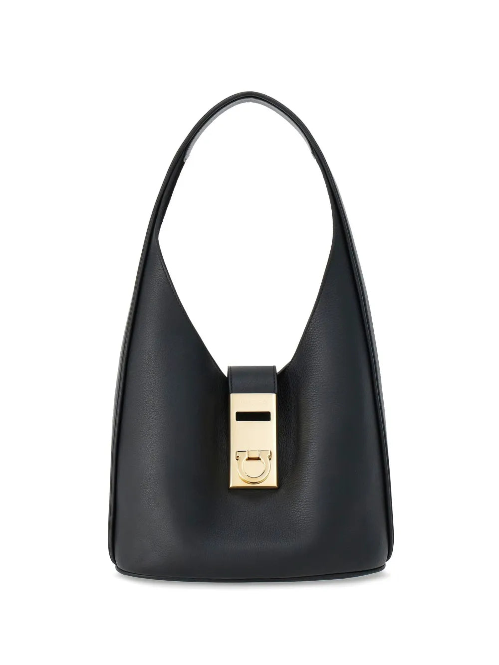 Ferragamo Medium Gancini Buckle Leather Hobo Bag — Same as shown — Size One Size — Front View