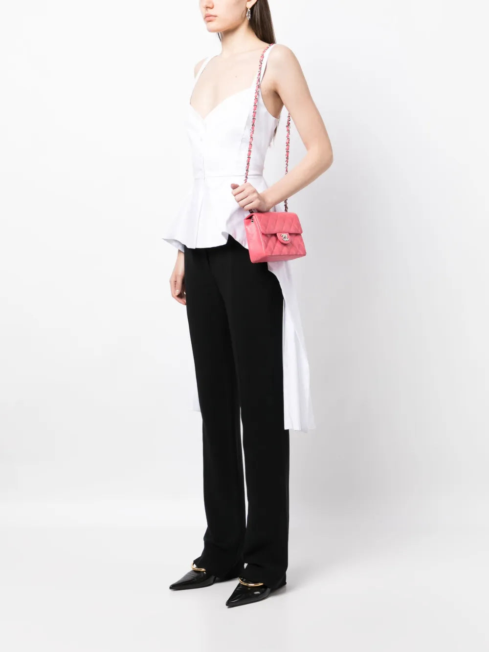 Chanel Pre Owned 2006 Mini Square Classic Flap Shoulder Bag — Same as shown — Size One Size — Side View