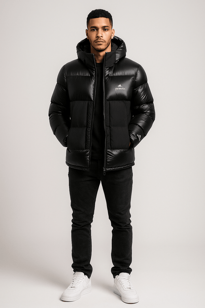 Helvetica Mountain Pioneers PINTO2 Hooded Down Jacket — S — Back View