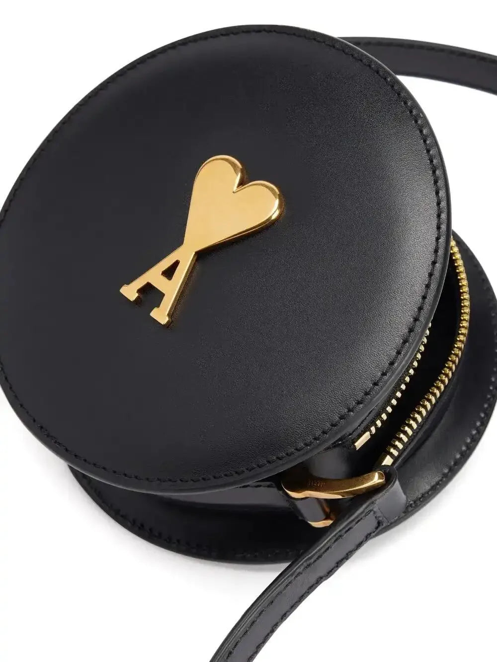 Ami Paris Logo Plaque Round Shoulder Bag — Same as shown — Size One Size — Top View