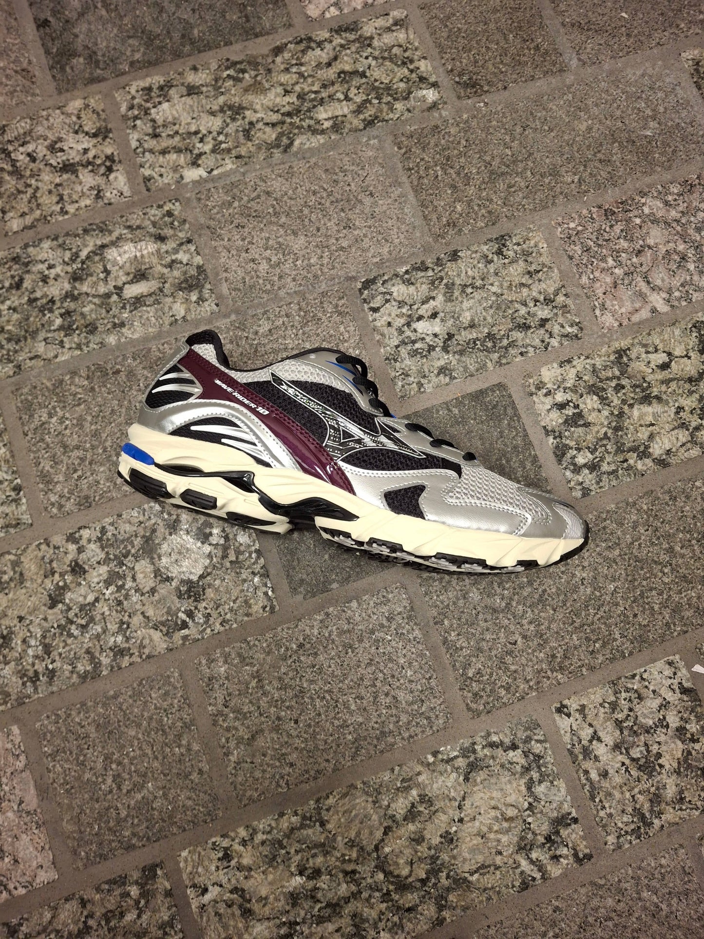 Mizuno Wave Rider 10 Sport 'Harbor Mist Black Fig' — UK 4 | EU 36.5 | US 5 — Lifestyle View