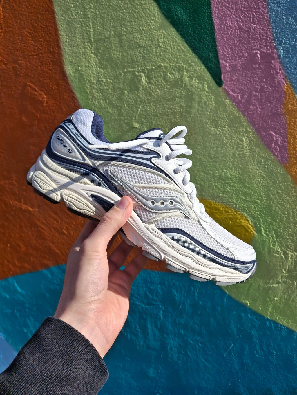 Saucony Progrid Omni 9 'White Navy' — UK 1 — Alternate View 7
