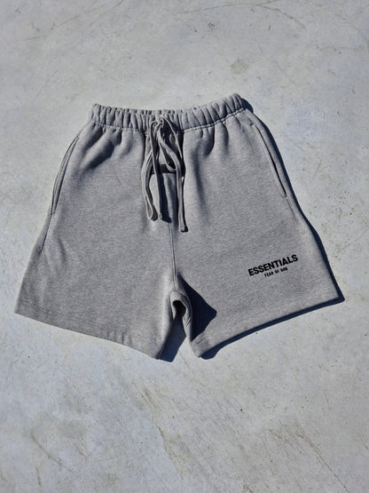 Fear of God Essentials Sweat Short 'Dark Oatmeal' (SS22) — XXS — Side View