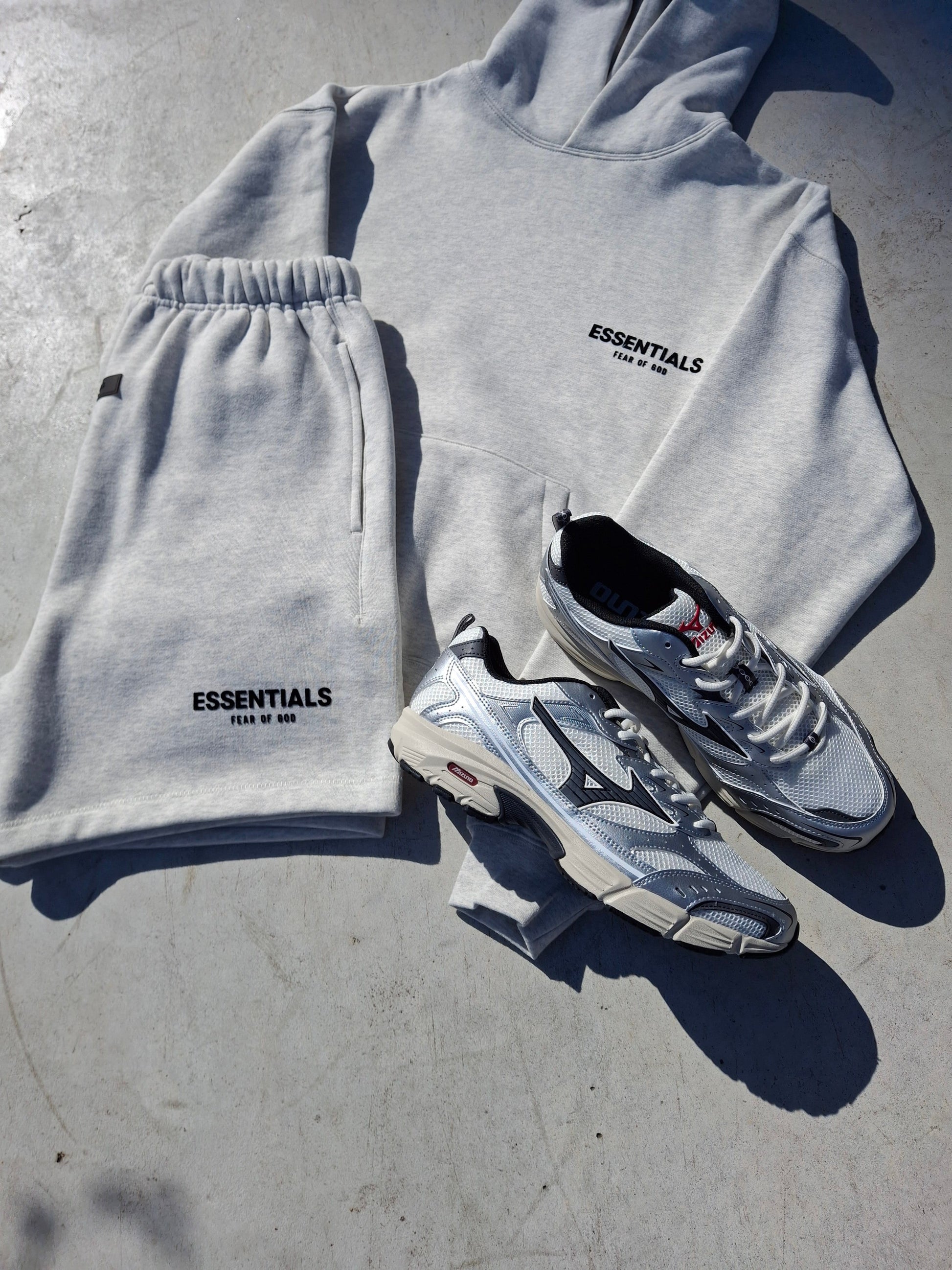 Fear of God Essentials Hoodie 'Light Oatmeal' (SS22) — XXS — Top View