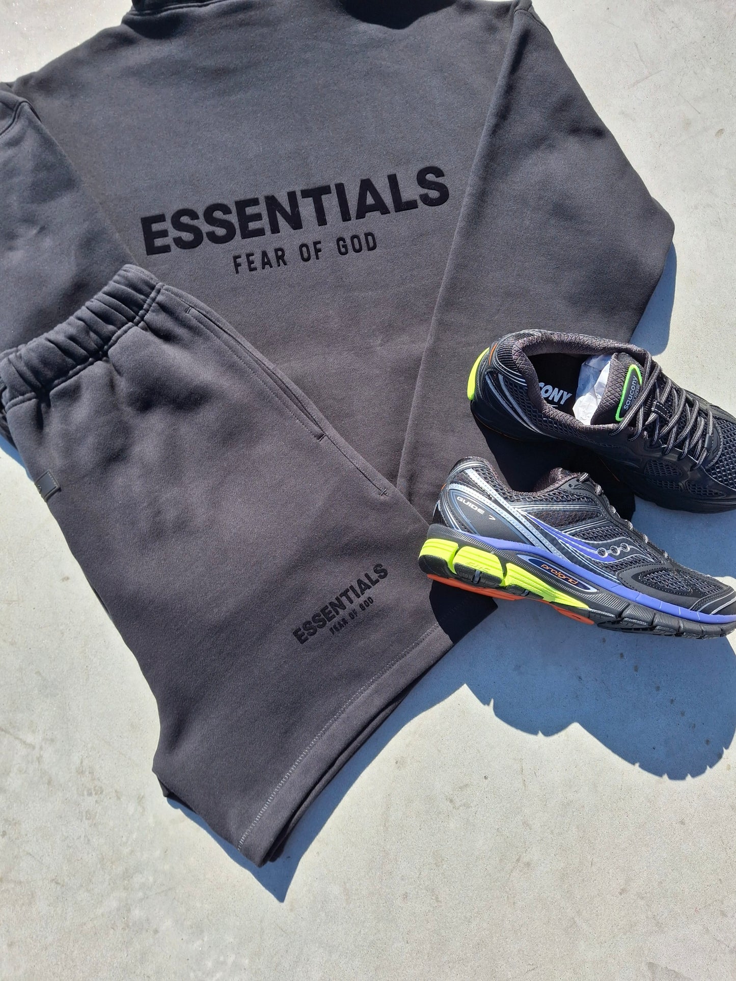 Fear of God Essentials Hoodie 'Stretch Limo' (SS22) — XXS — Top View