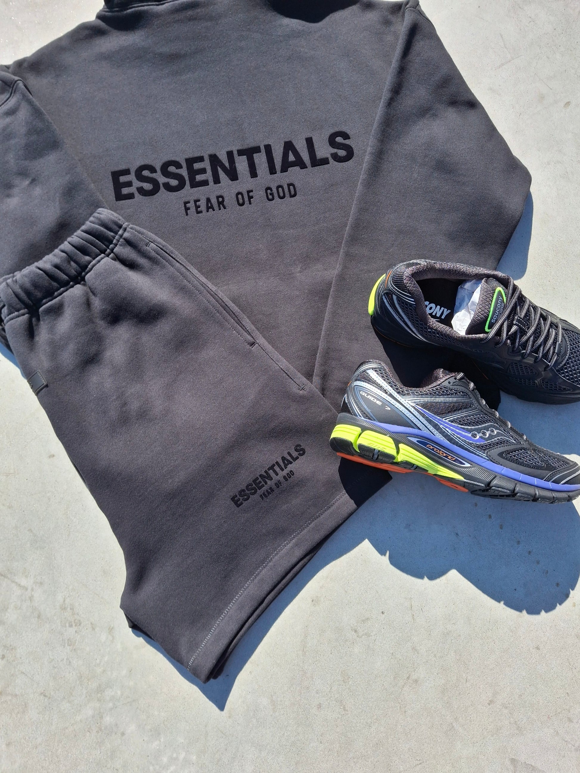 Fear of God Essentials Hoodie 'Stretch Limo' (SS22) — XXS — Top View