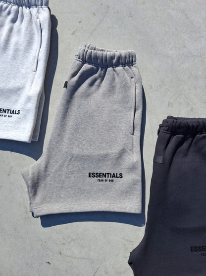 Fear of God Essentials Sweat Short 'Dark Oatmeal' (SS22) — XXS — Detail View