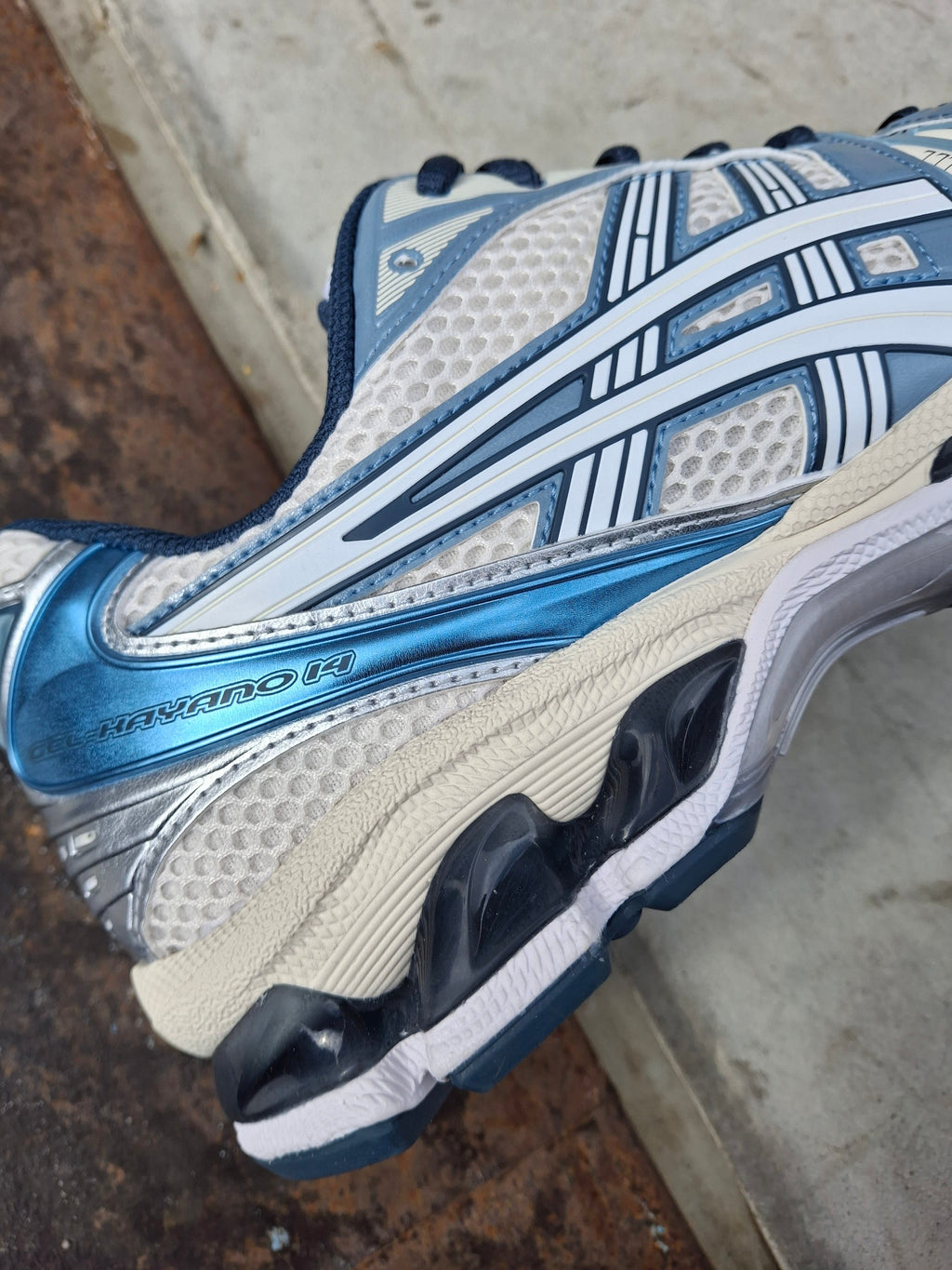 ASICS Gel Kayano 14 'Cream Raw Indigo' — UK 3 | EU 36 | US 4 — Alternate View 9