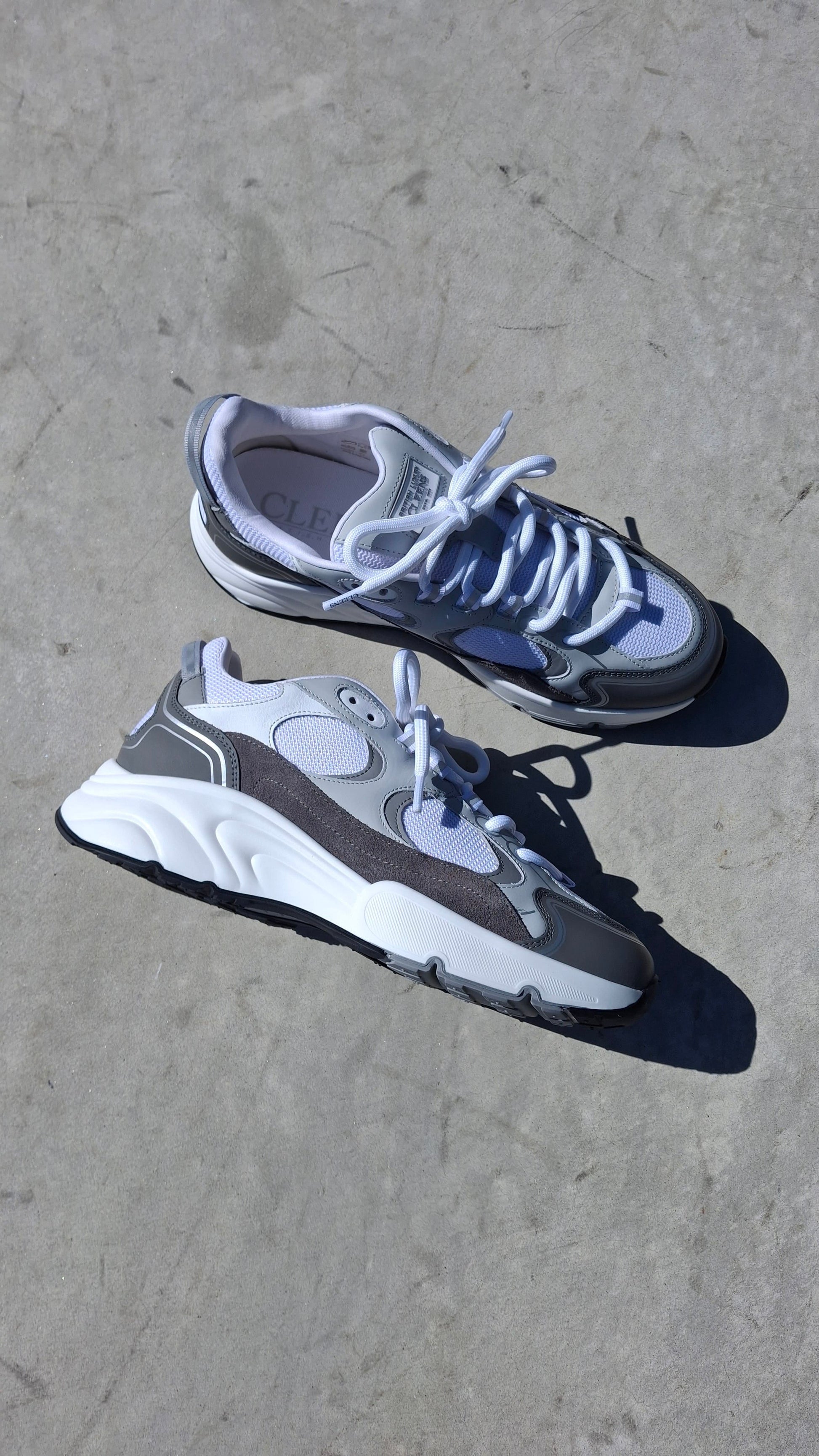 Cleens Pulse Runner 'Dove Grey' — UK 3 | EU 37 | US 4 — Top View