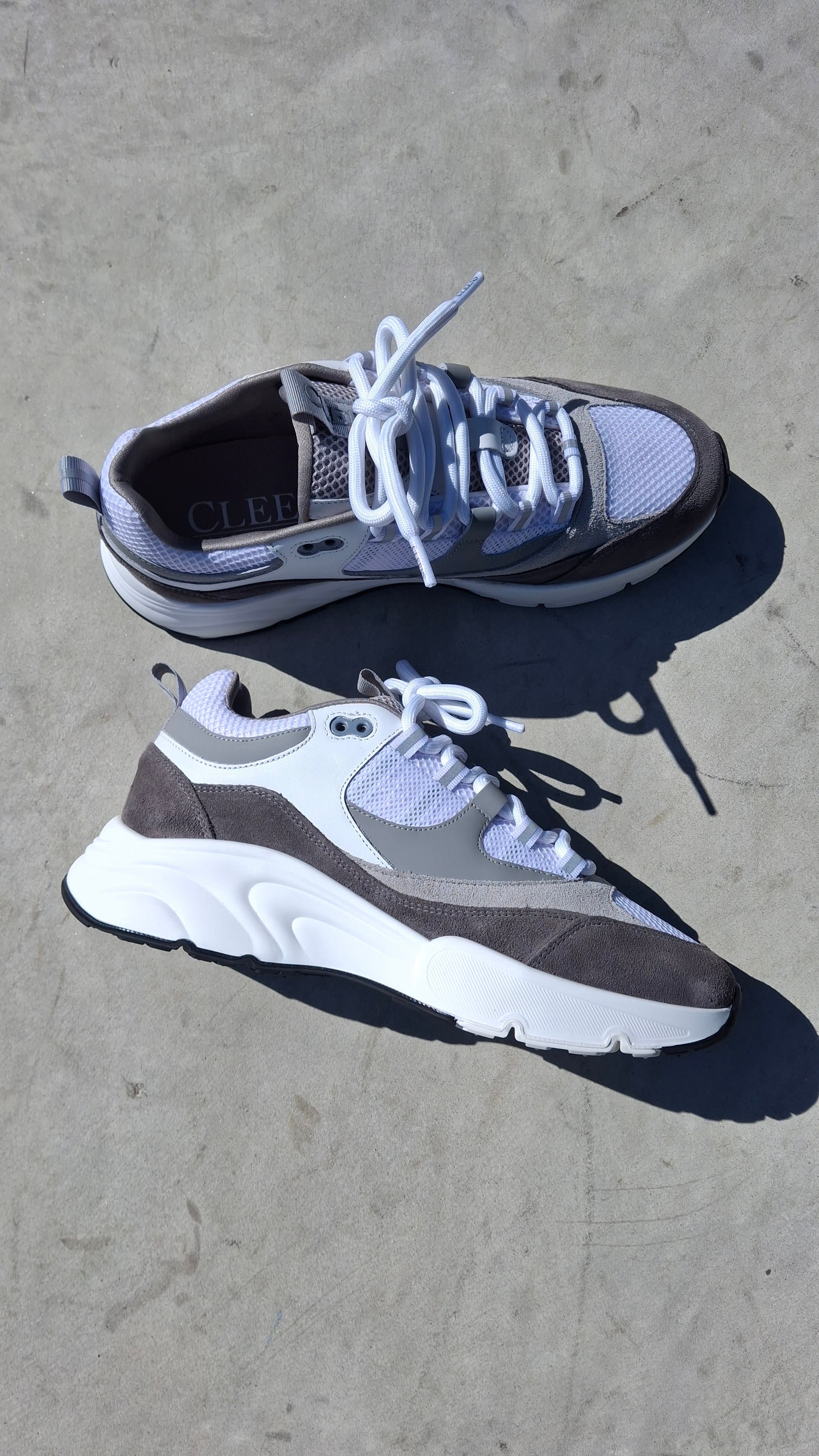 Cleens Aero Runner 'Dove Grey' — UK 3 | EU 37 | US 4 — Lifestyle View