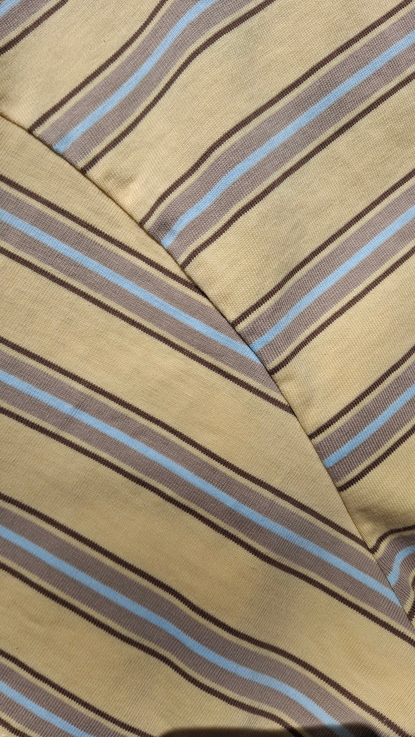Summit Stripe Short Sleeve T-Shirt 'Yellow' — XXS — Detail View