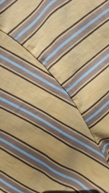 Summit Stripe Short Sleeve T-Shirt 'Yellow' — XXS — Detail View