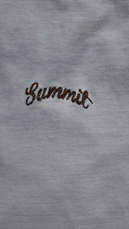 Summit Chainstitch T-Shirt 'Ecru' — XXS — Lifestyle View