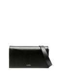 Jil Sander Logo Debossed Leather Shoulder Bag — Same as shown — Size One Size — Front View