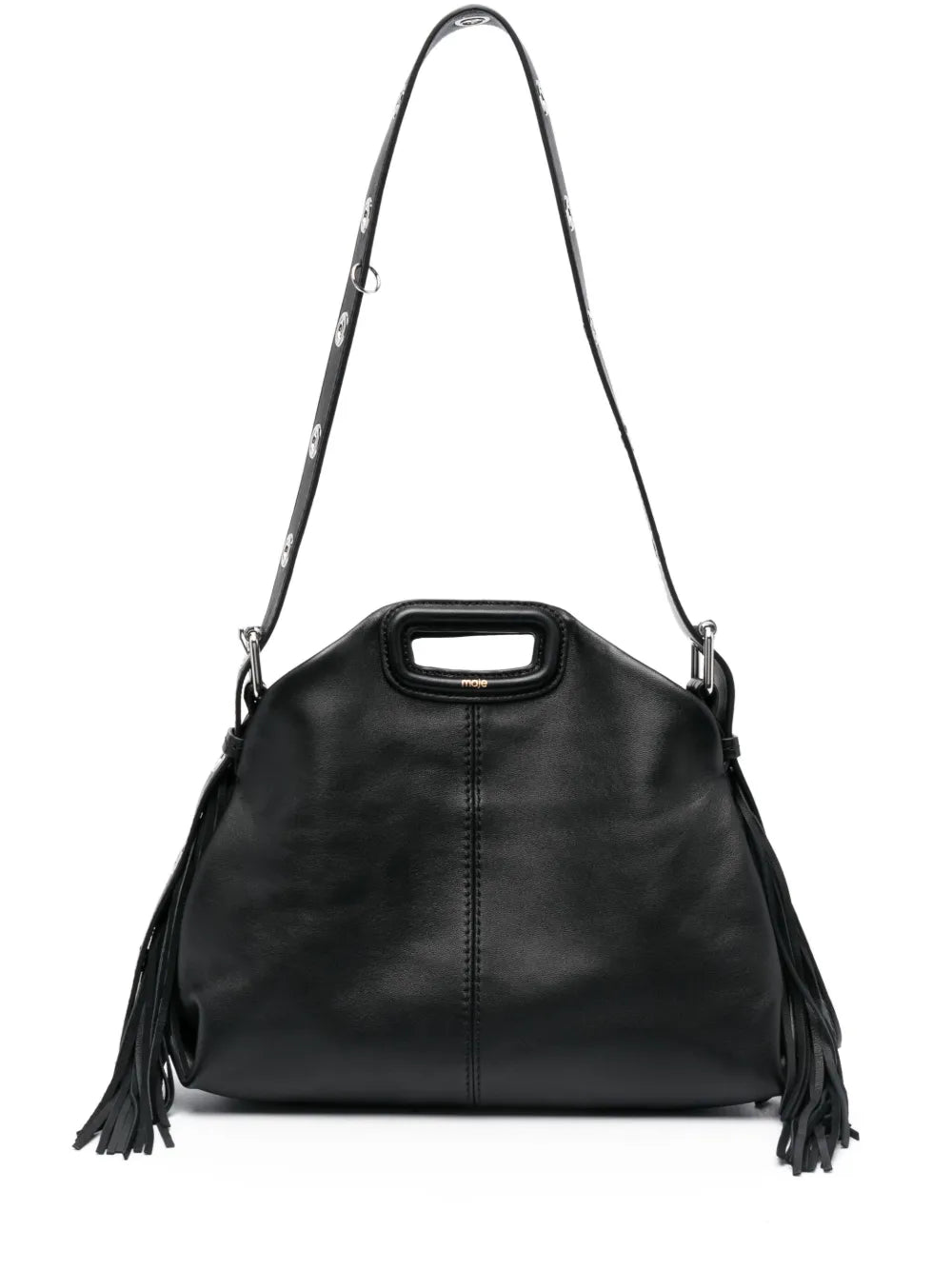 Maje Miss M Leather Shoulder Bag — Same as shown — Size One Size — Front View