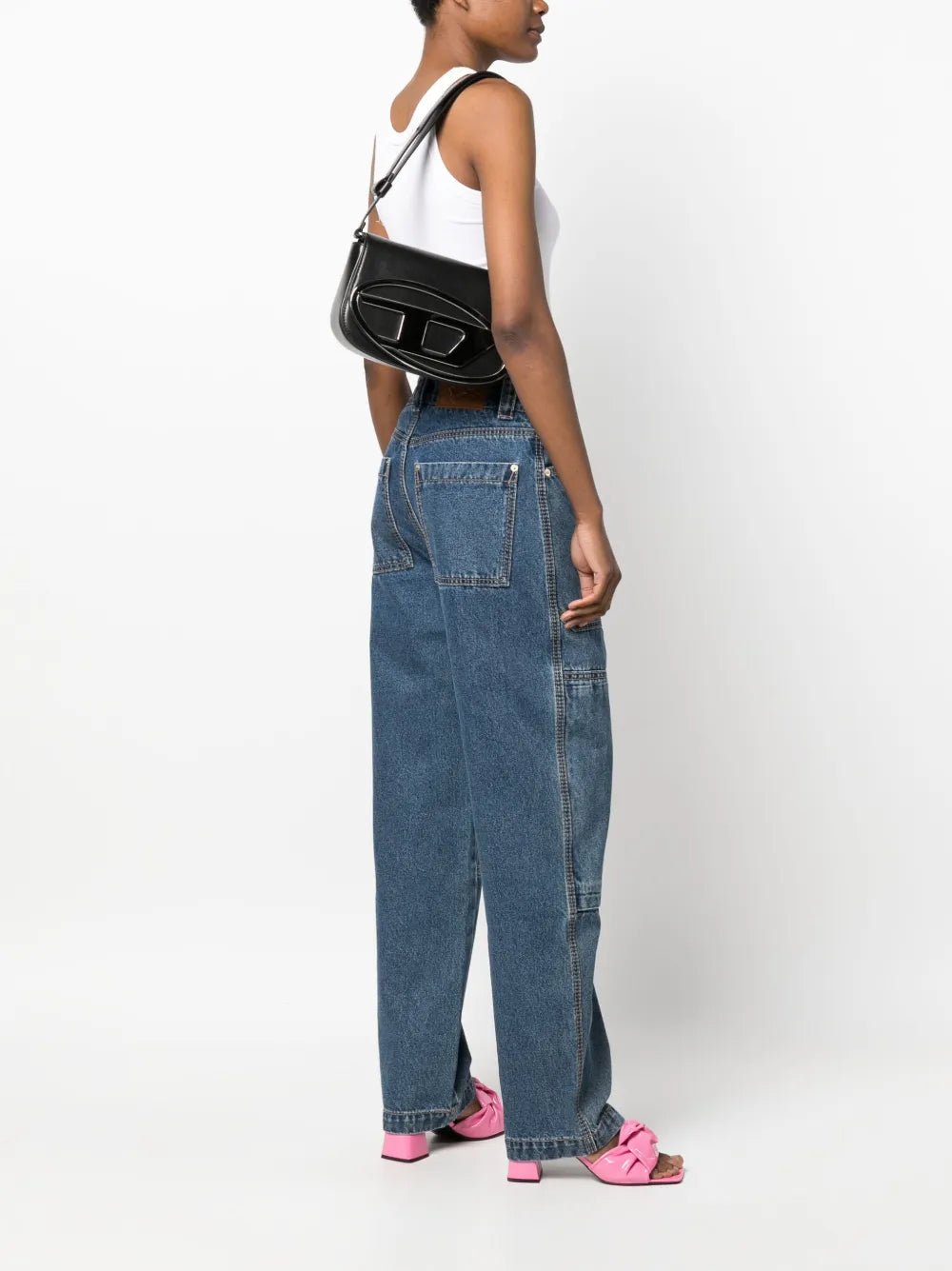 Diesel Medium 1Dr Leather Shoulder Bag — Same as shown — Size One Size — Side View