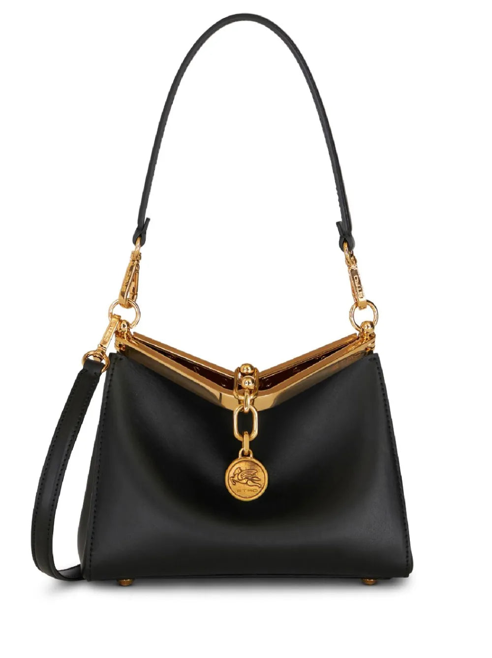 Etro Vela Leather Shoulder Bag — Same as shown — Size One Size — Front View