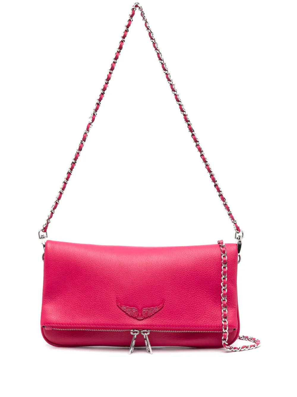 Zadigvoltaire Logo Plaque Leather Shoulder Bag — Same as shown — Size One Size — Front View