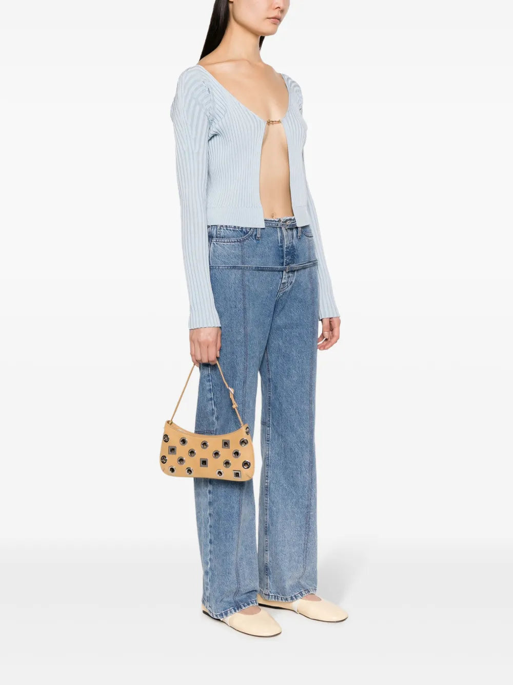 Jacquemus Le Bisou Rond Carre Shoulder Bag — Same as shown — Size One Size — Side View