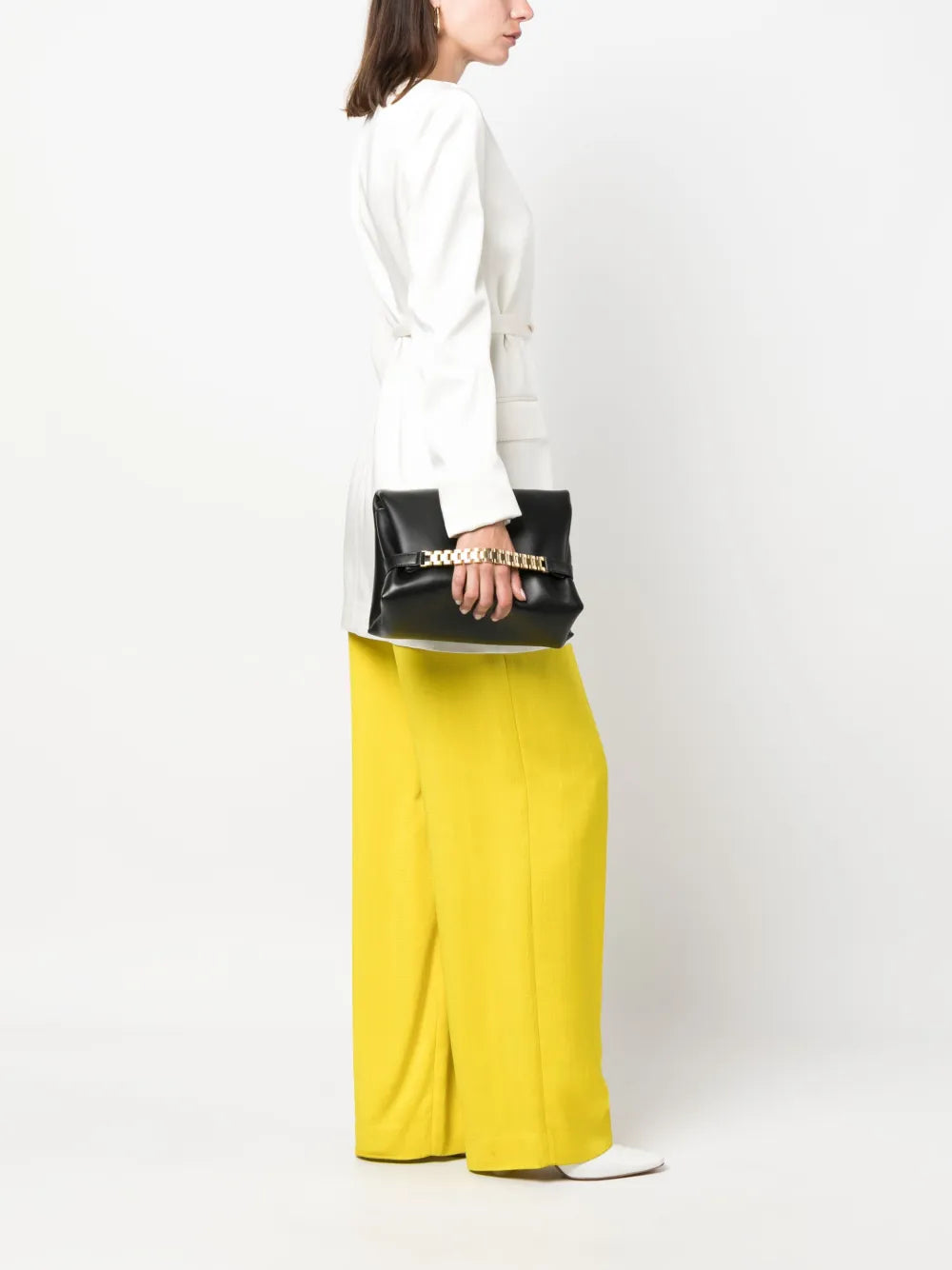 Victoria Beckham Mini Chain Pouch Leather Clutch — Same as shown — Size One Size — Side View