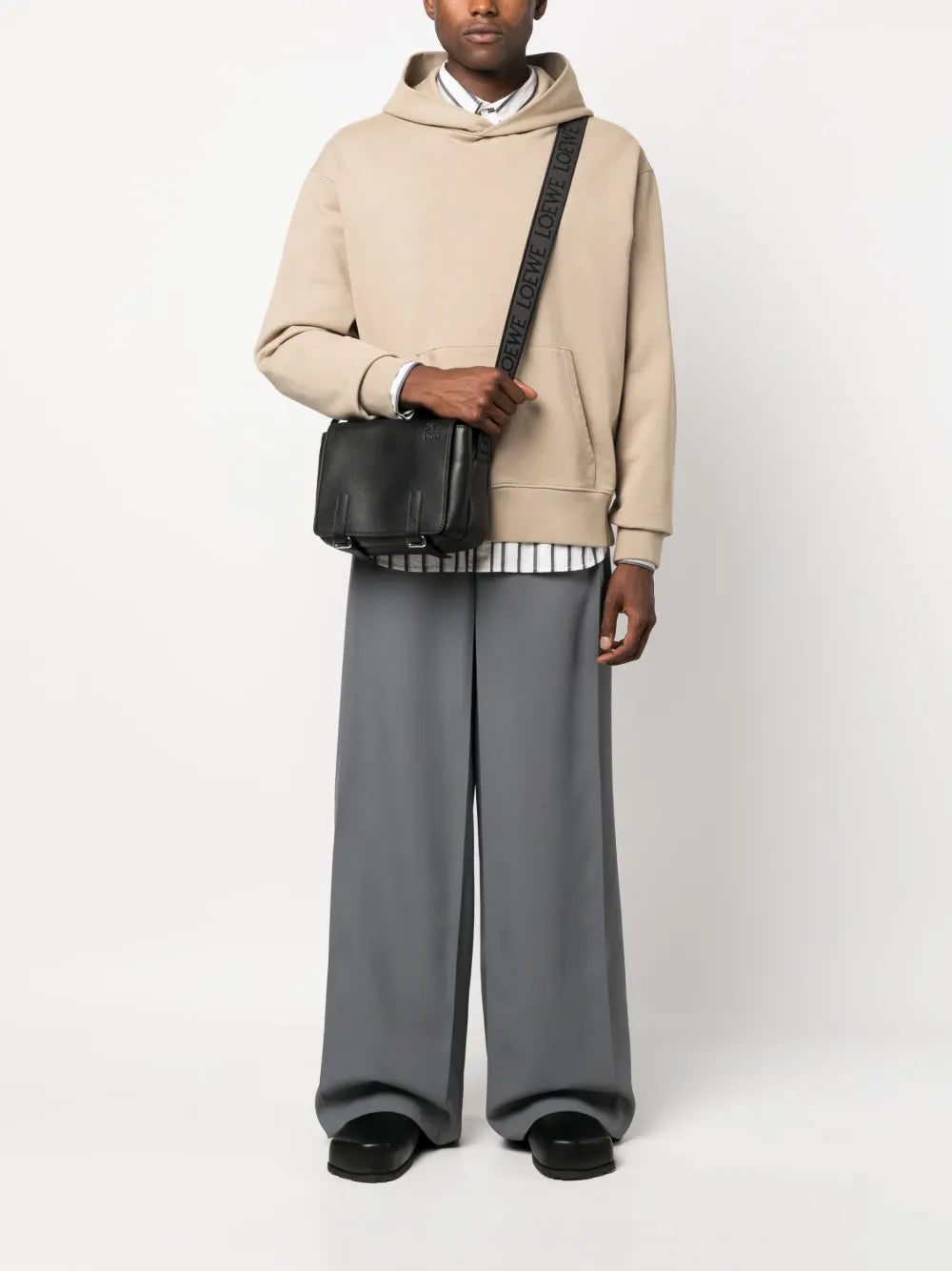 Loewe Small Military Leather Messenger Bag — Same as shown — Size One Size — Side View