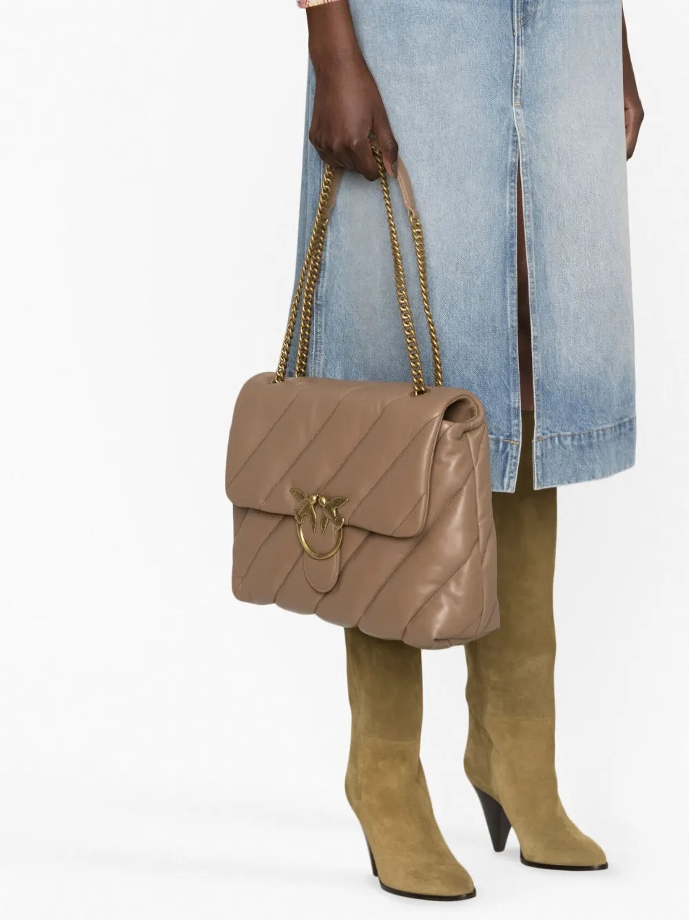 Pinko Love Big Puff Leather Shoulder Bag — Same as shown — Size One Size — Back View