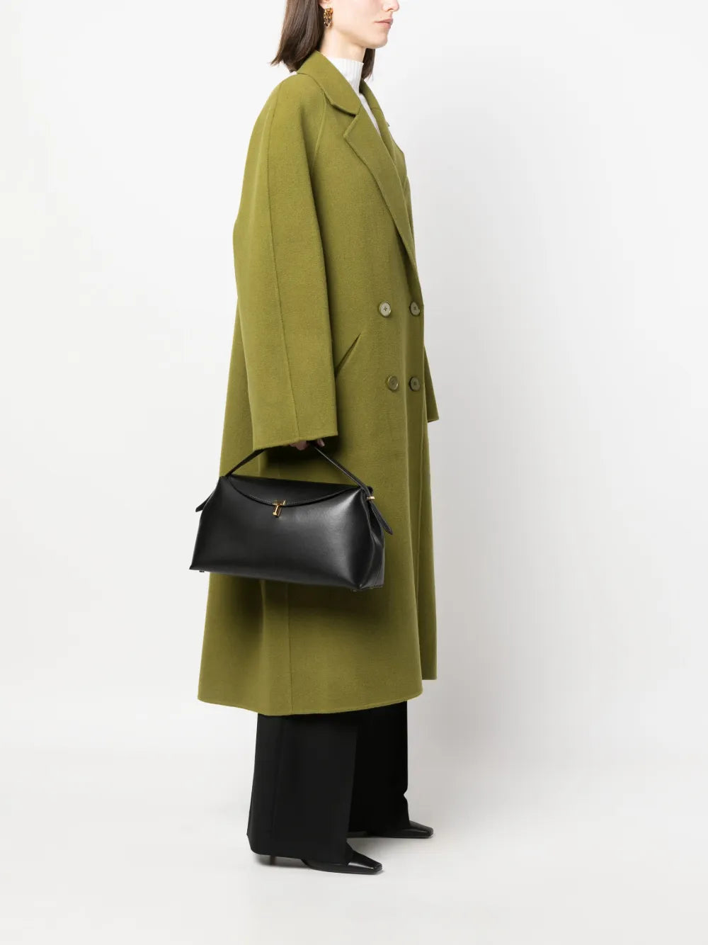 Toteme T Lock Leather Shoulder Bag — Same as shown — Size One Size — Side View