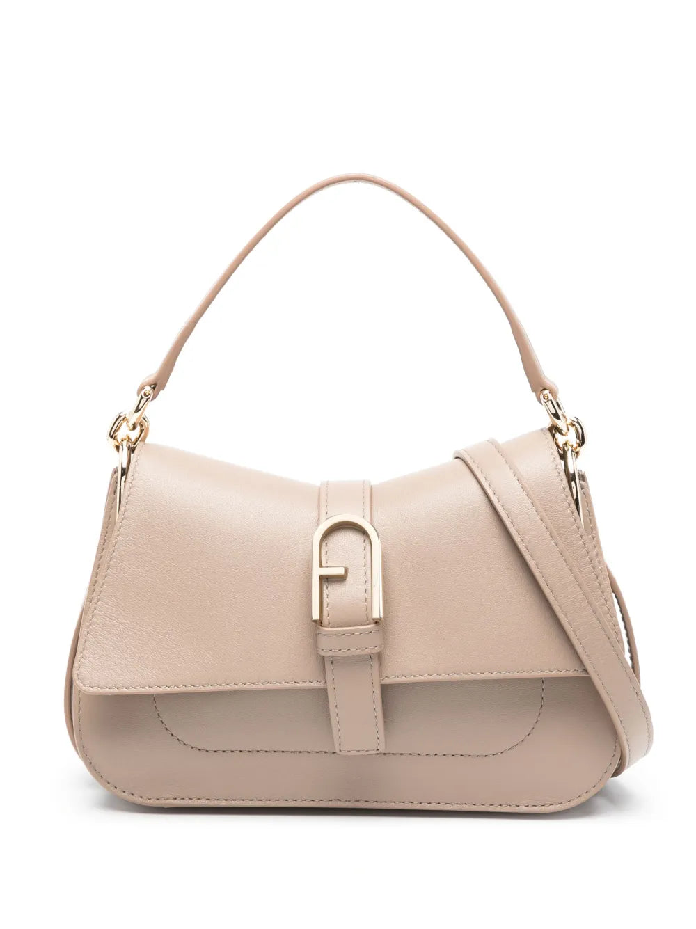 Furla Flow Leather Shoulder Bag — Same as shown — Size One Size — Front View