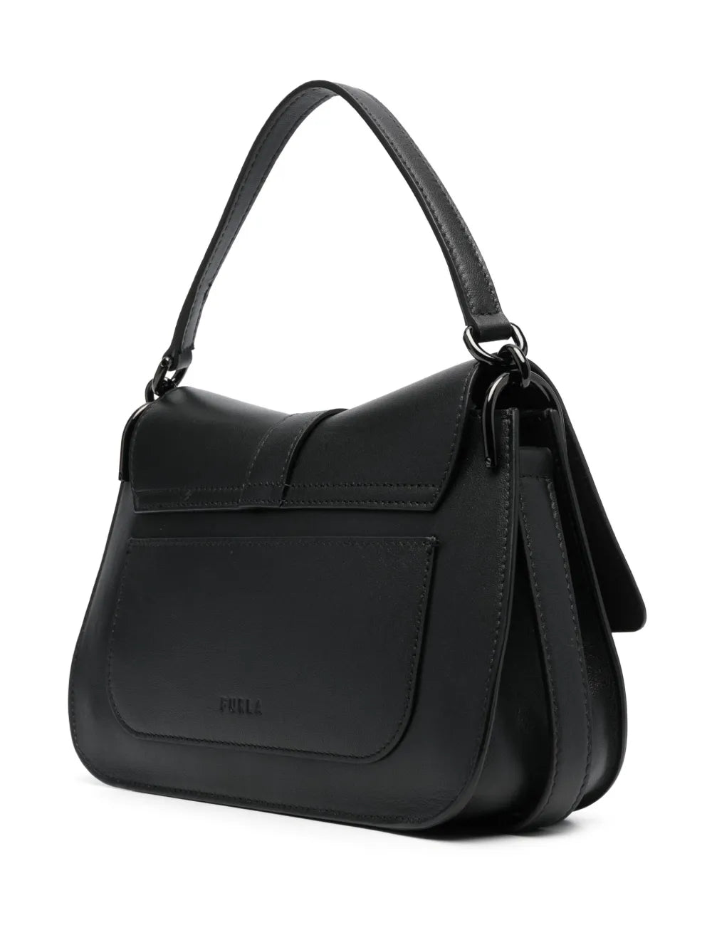 Furla Logo Plaque Leather Shoulder Bag — Same as shown — Size One Size — Back View