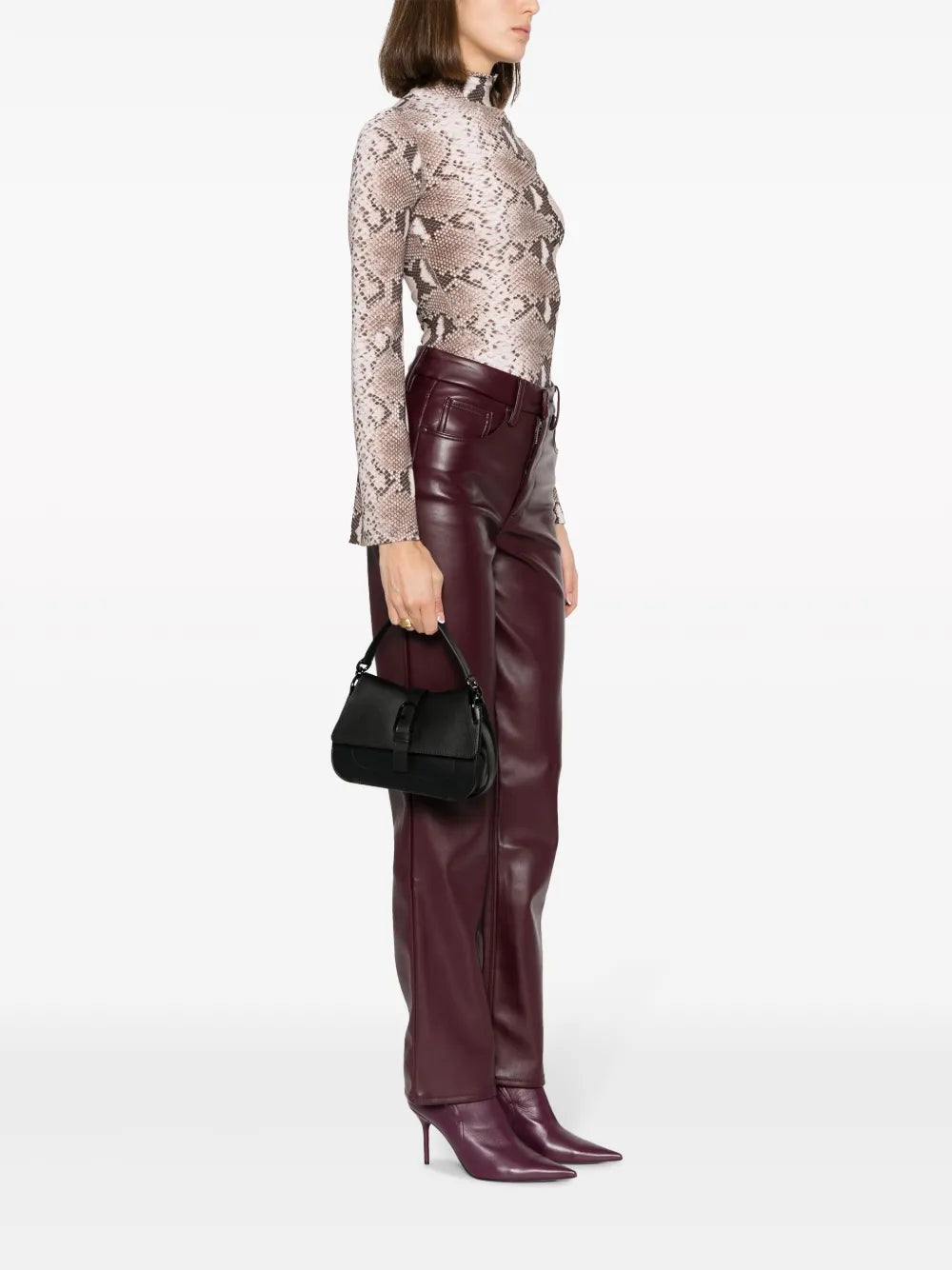 Furla Mini Flow Leather Shoulder Bag — Same as shown — Size One Size — Side View