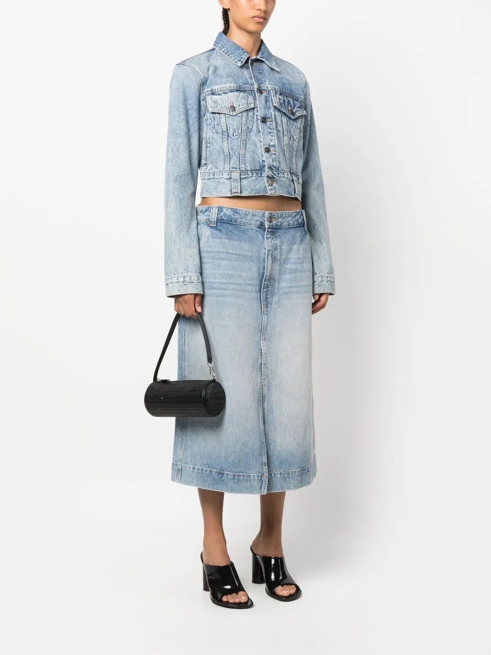 Alaia Small Tube Leather Shoulder Bag — Same as shown — Size One Size — Side View