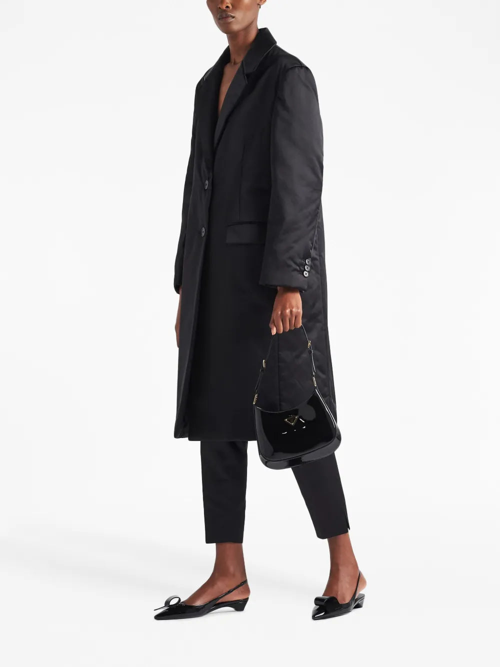 Prada Cleo Patent Leather Shoulder Bag — Same as shown — Size One Size — Side View
