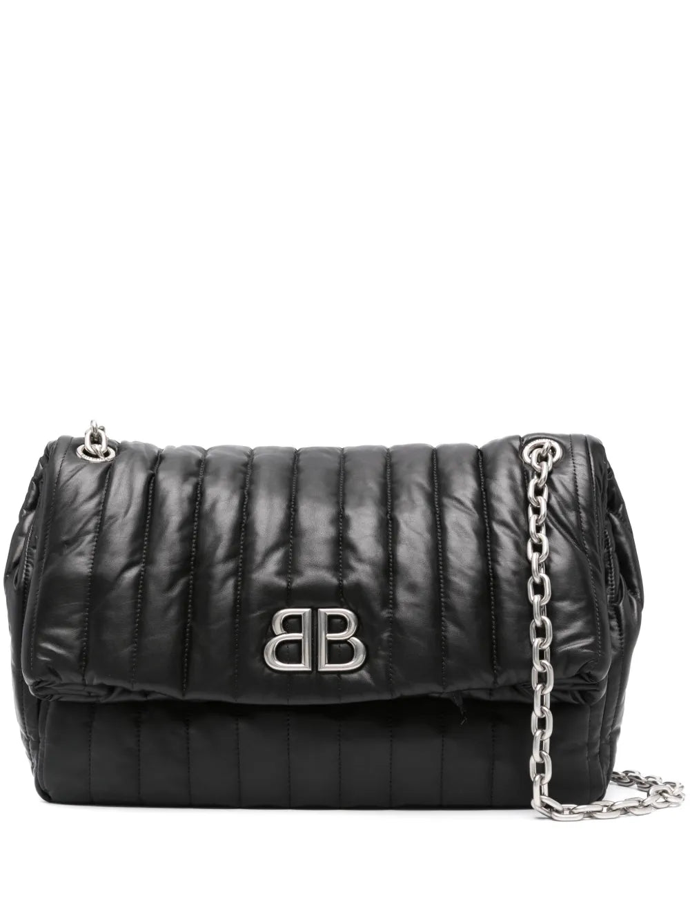 Balenciaga Medium Monaco Chain Strap Quilted Shoulder Bag — Same as shown — Size One Size — Front View