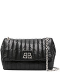 Balenciaga Medium Monaco Chain Strap Quilted Shoulder Bag — Same as shown — Size One Size — Front View