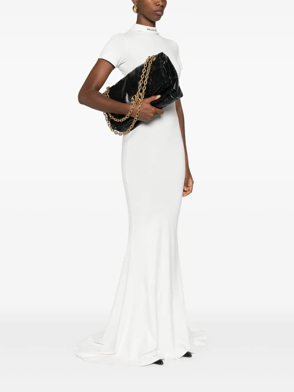 Balenciaga Medium Monaco Chain Strap Shoulder Bag — Same as shown — Size One Size — Side View